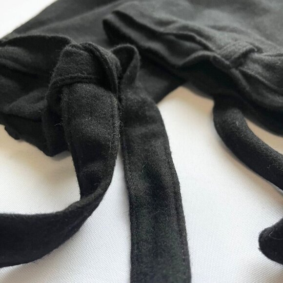 NWT ROCKET X LUNCH BLACK WOOL FELT BELTED BLOUSON DRESS - S - Picture 14 of 16